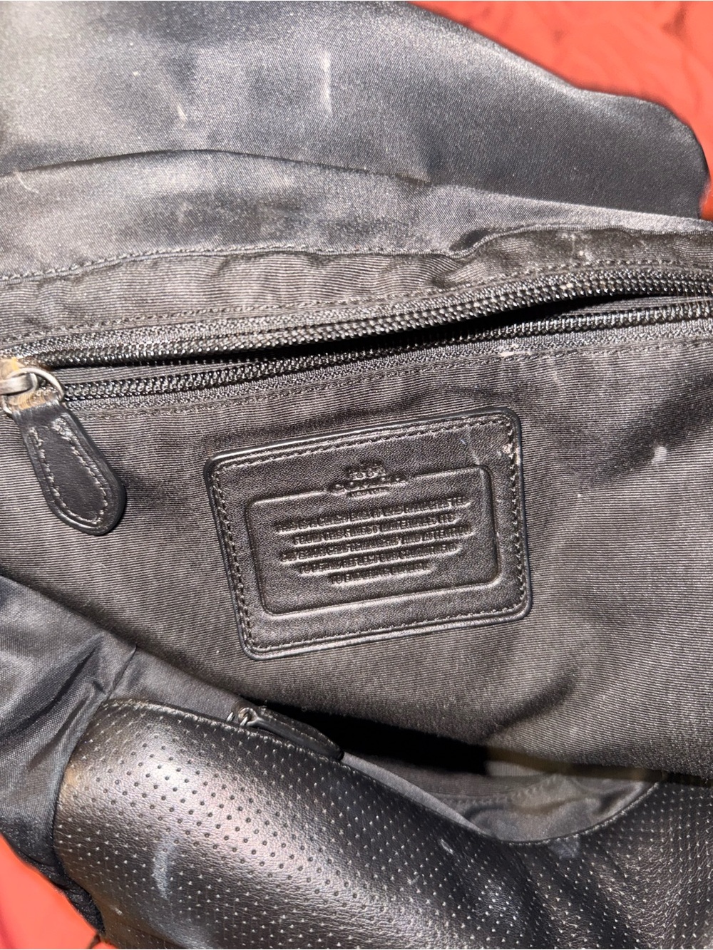 Coach Men’s Black Leather Backpack - Picture 3 of 5